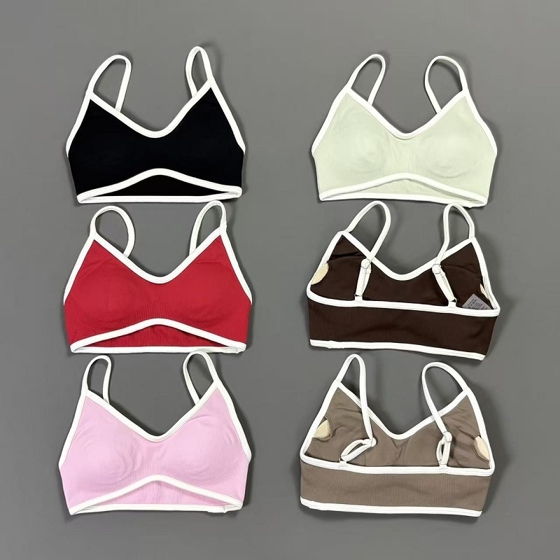 Yoga Daily Fitness - Sutiã Esportivo Feminino Contrastline com Decote