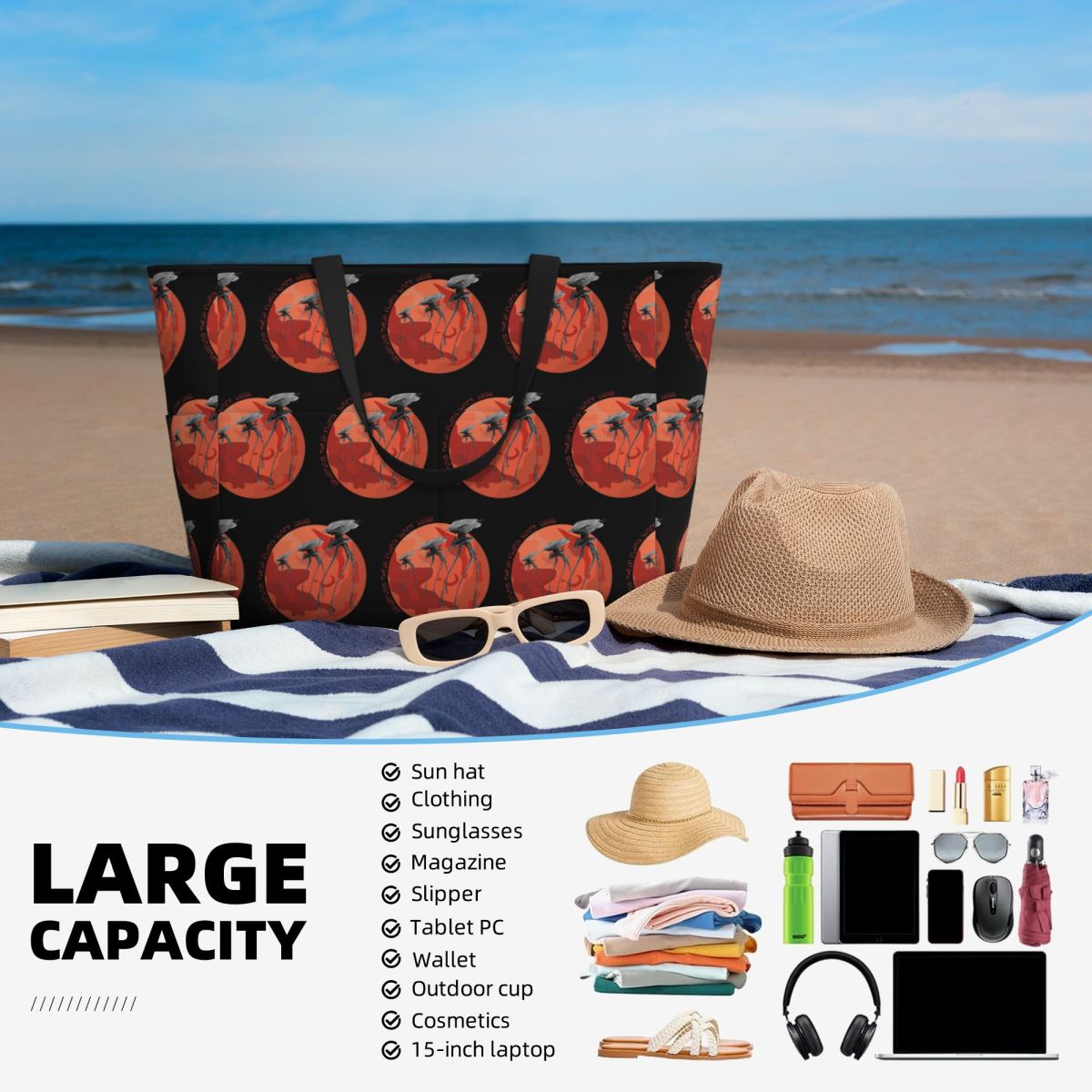 Bolsa de praia War Of The Worl - Yoga Fitness Drawing avaliação e preço