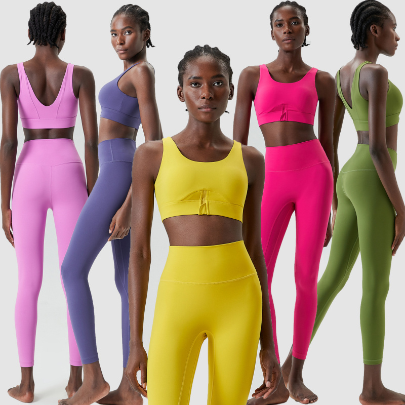 Conjunto de duas peças com zíp - Yoga Fitness Outfit avaliação e preço