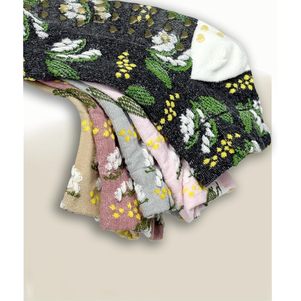 Meias de Yoga Jacquard Florais - Yoga Daily Fitness avaliação e preço