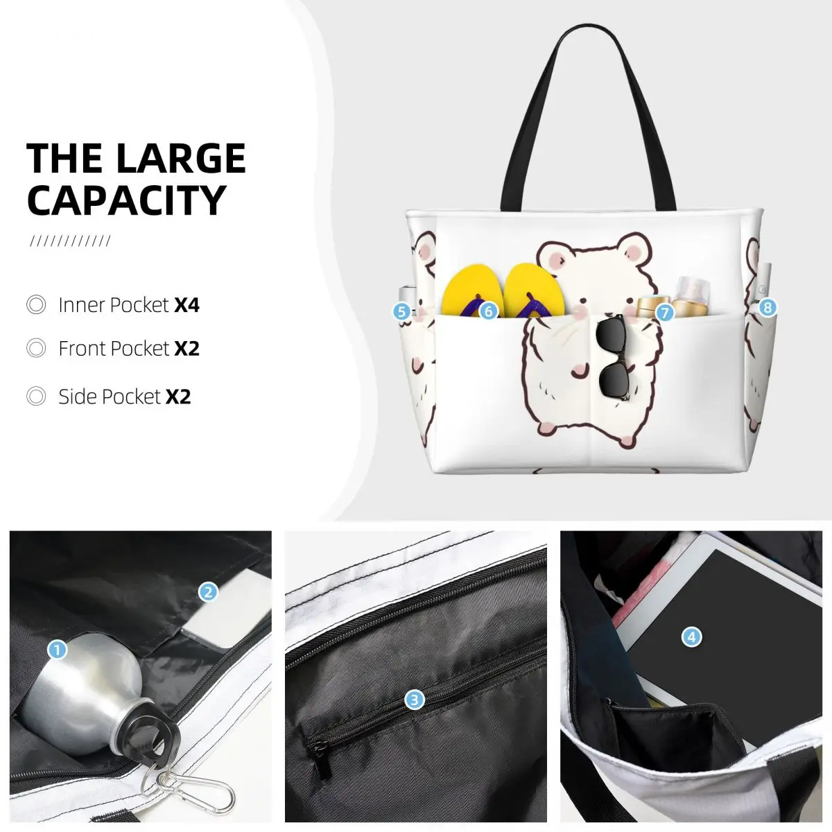 Bolsa tote grande com desenho  - Yoga Fitness Drawing avaliação e preço