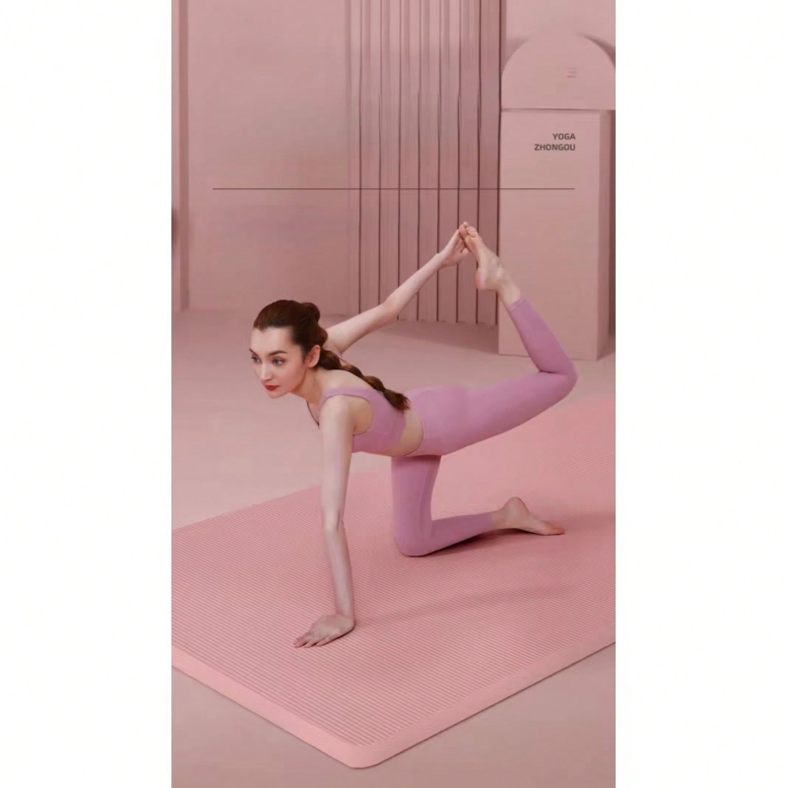 Tapete de Yoga Rosa Antiderrap - Yoga Daily Fitness avaliação e preço